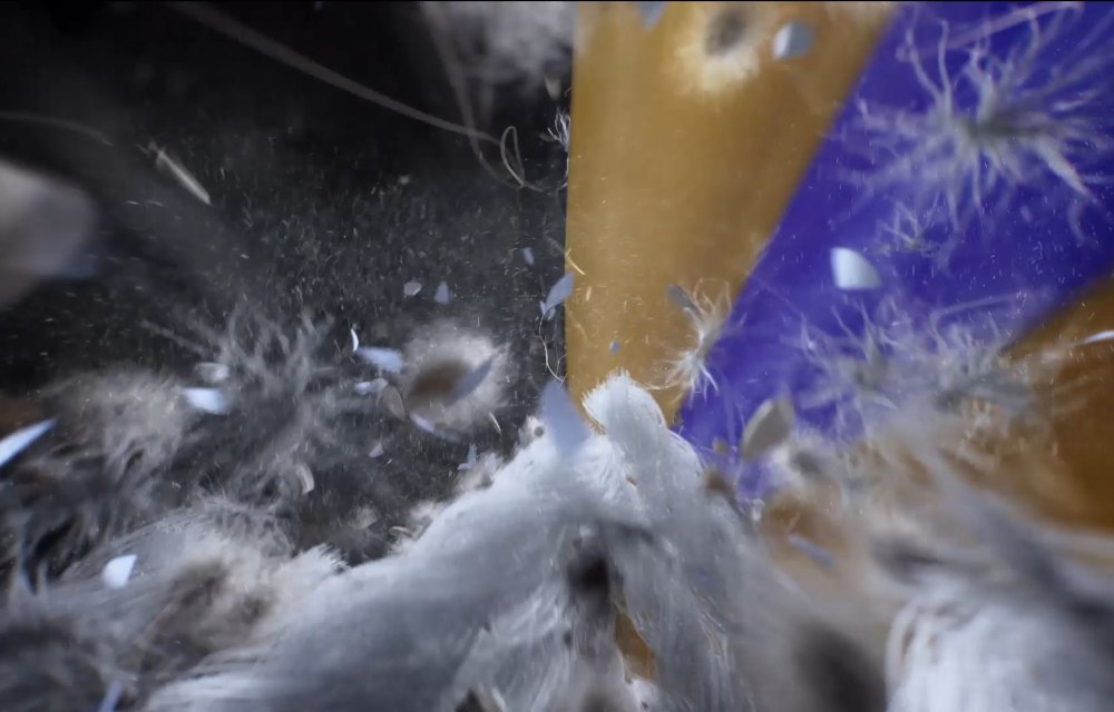 Powerful suction pulling in hair and debris